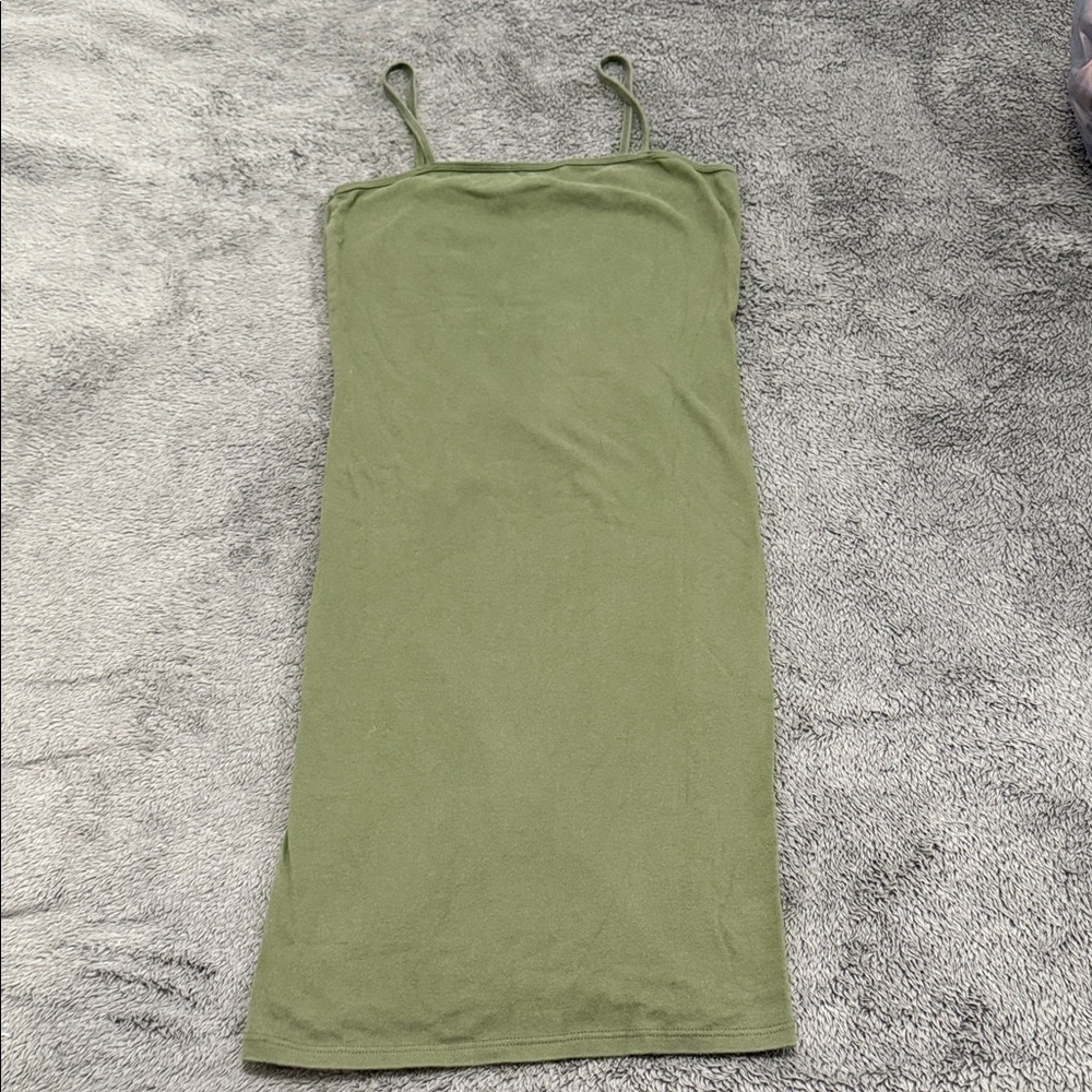 Topshop Green Midi Dress